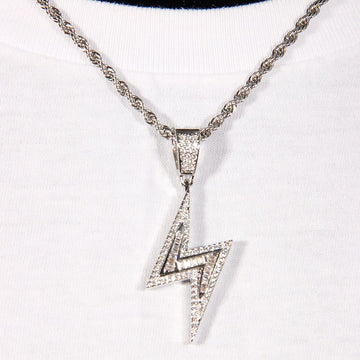 Baguette Iced Lightning Pendant ZUU KING